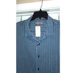 Daniel Cremieux Shirt Stripe Cotton & Tencel Seersucker Men's Size XL